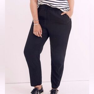 Madewell Black Drawstring Track Pants Trousers